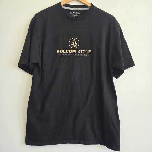 Volcom Stone Logo Graphic T-Shirt | Black Skate Surf Tee | Size Large - Picture 2 of 6